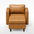 Moro Vegan Leather Accent Chair with Storage