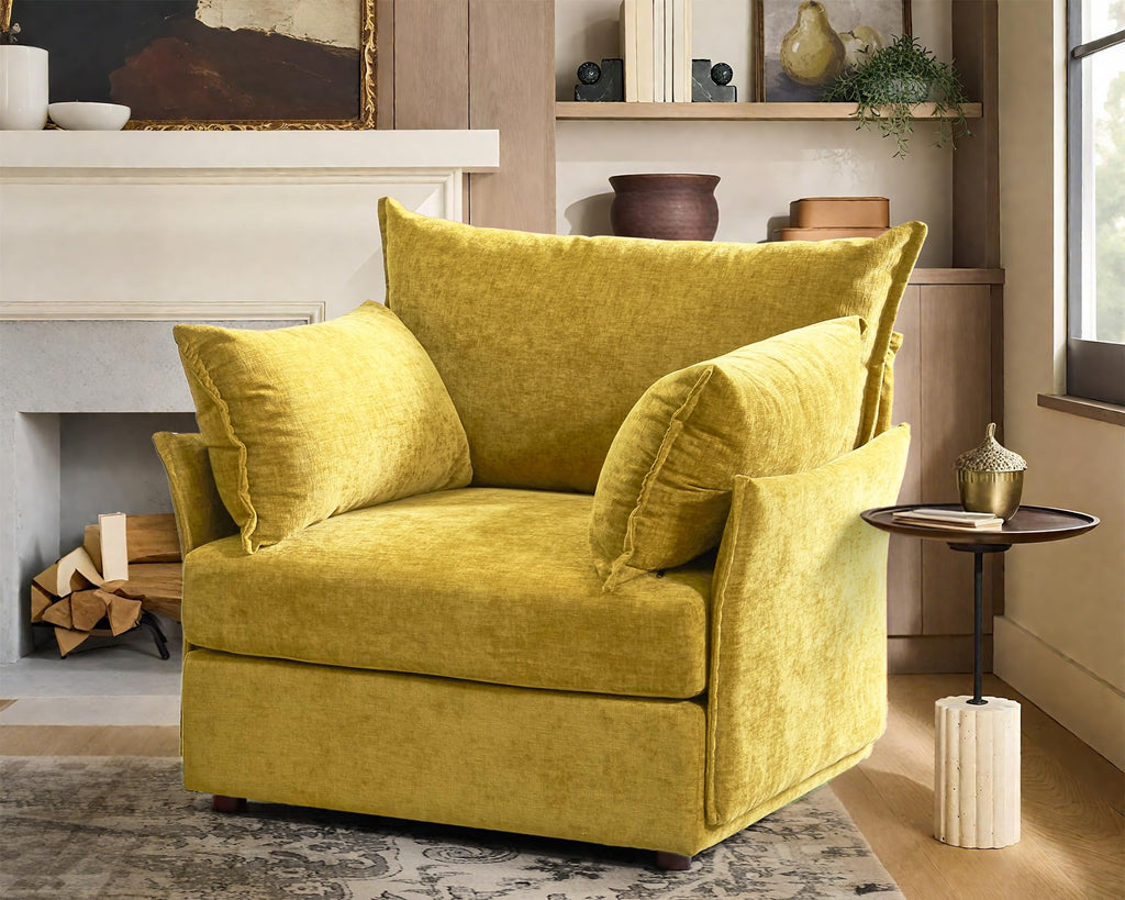 Huddle Chenille Accent Chair with Storage