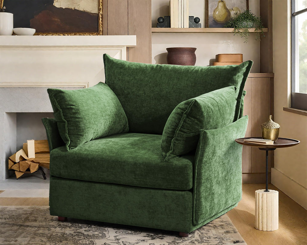 Huddle Chenille Accent Chair with Storage