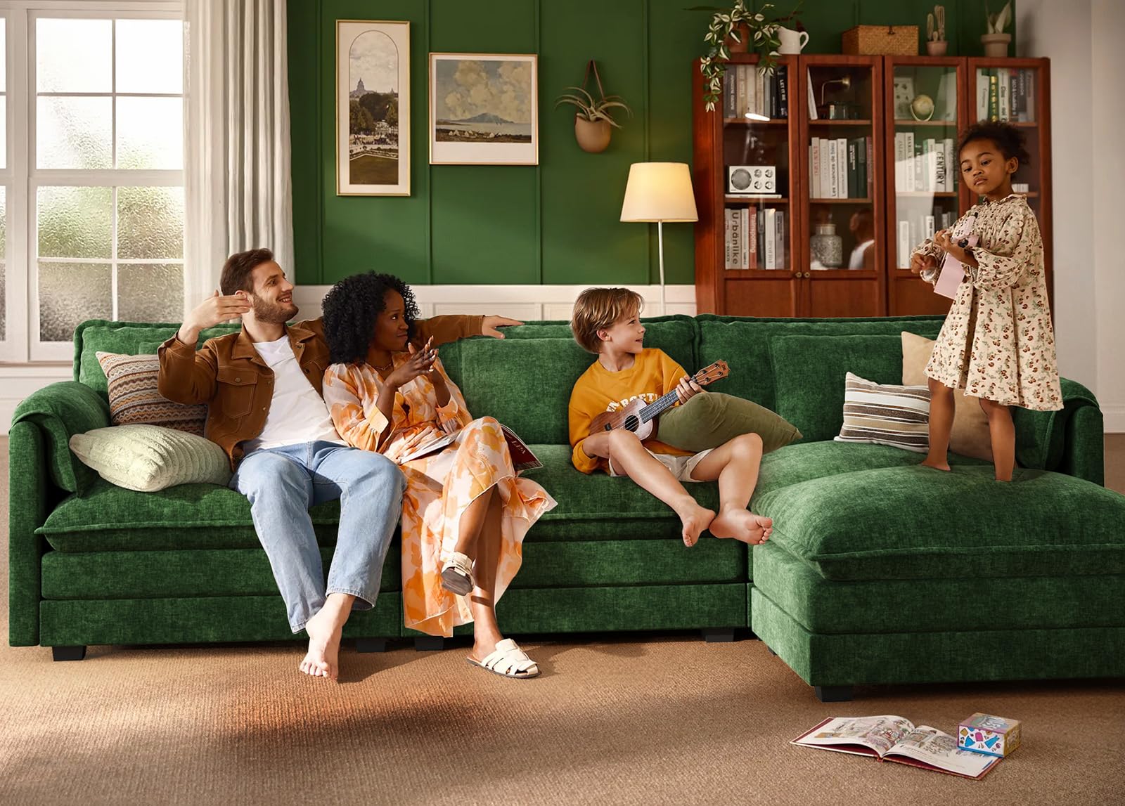 Cloud Modular 4-Piece Sofa with Ottoman (113")