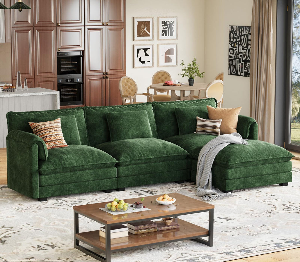 Cloud Modular 4-Piece Sofa with Ottoman (113")