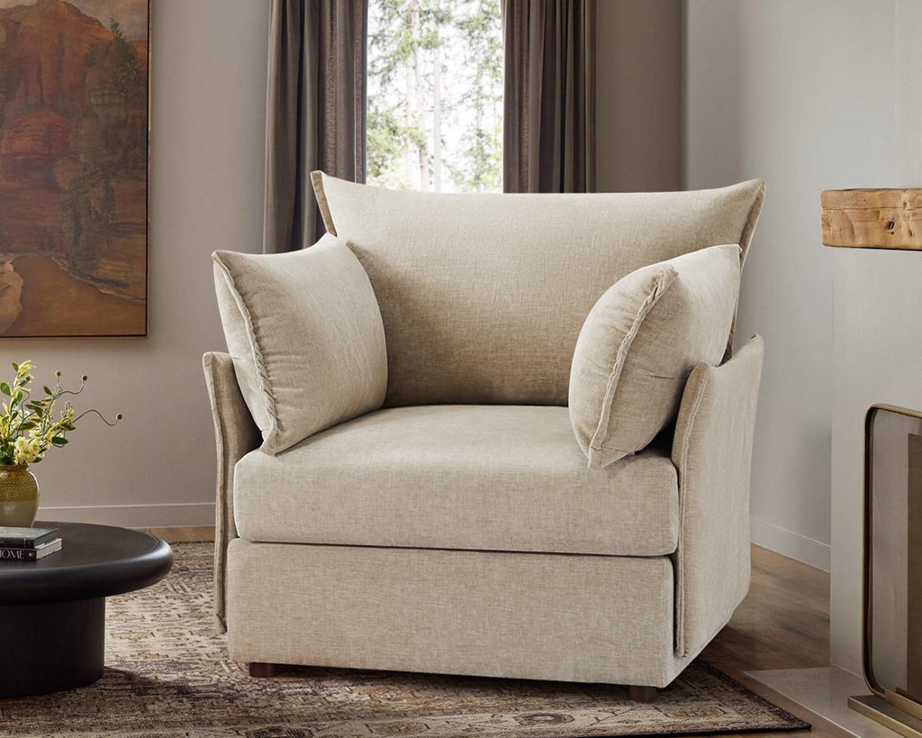 Huddle Chenille Accent Chair with Storage