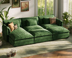 Cloud Modular 6-Piece Sofa with Ottomans (113")