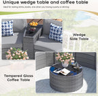Outdoor Vista 11-Piece Half-Moon Sectional Set