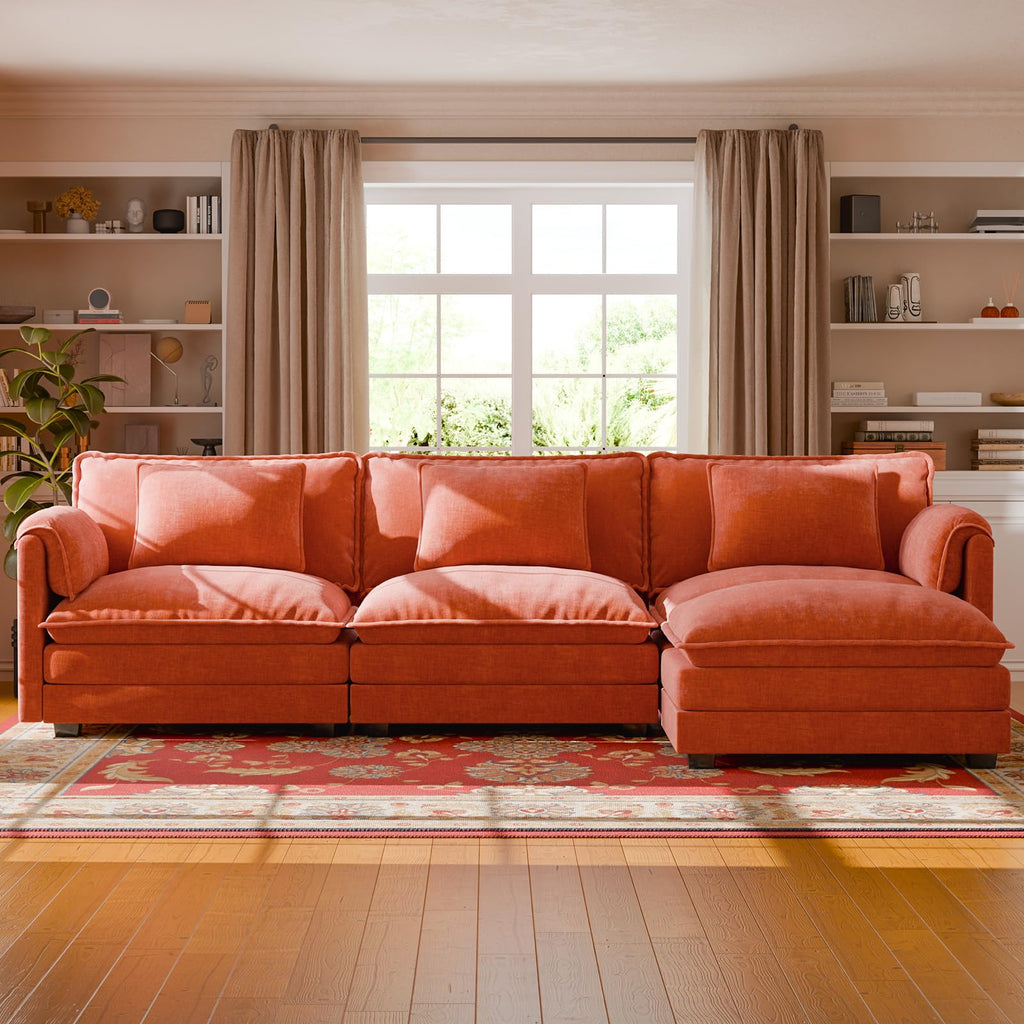 Cloud Modular 4-Piece Sofa with Ottoman (113")