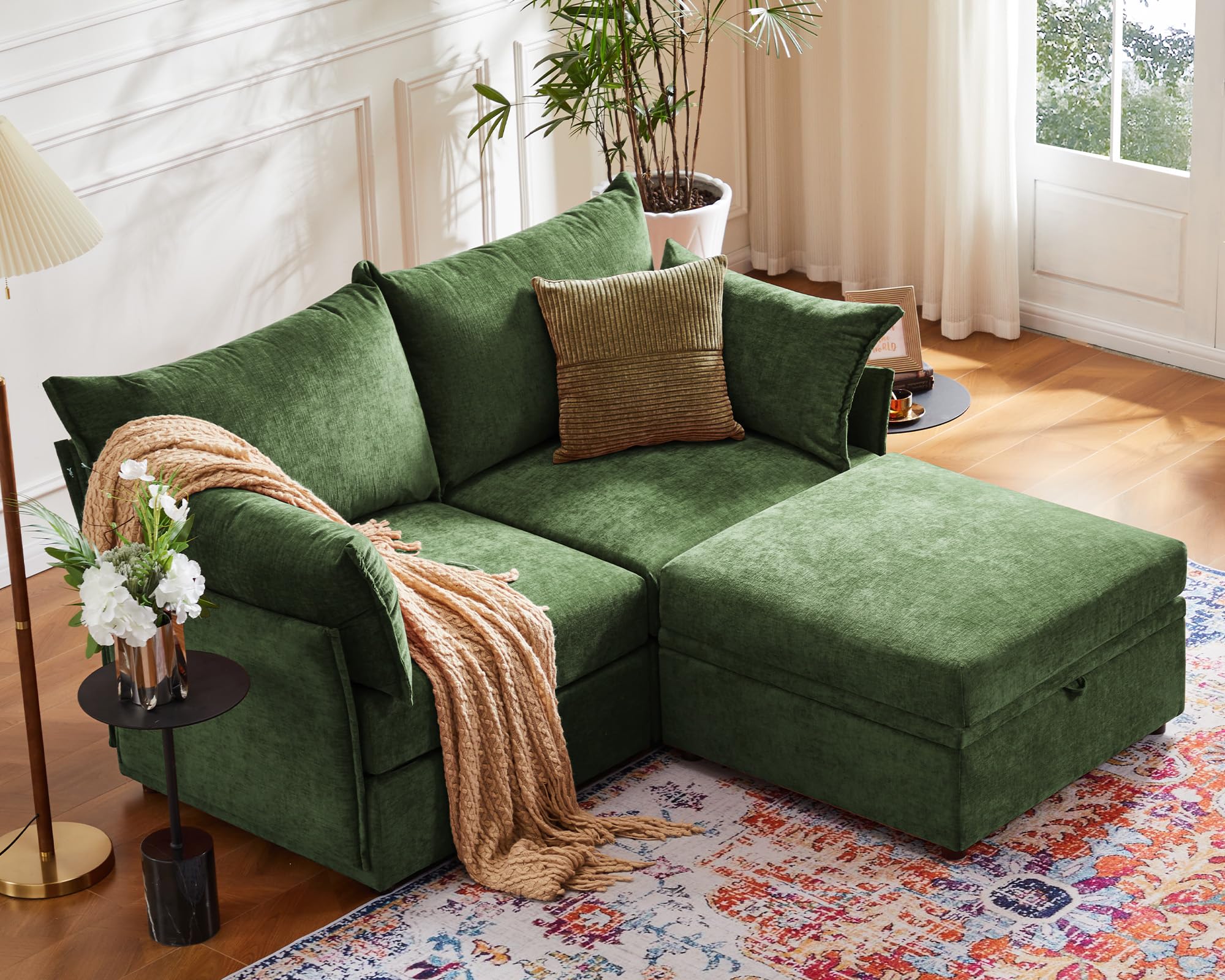 Huddle Modular 3-Piece Sofa with Ottoman (71")