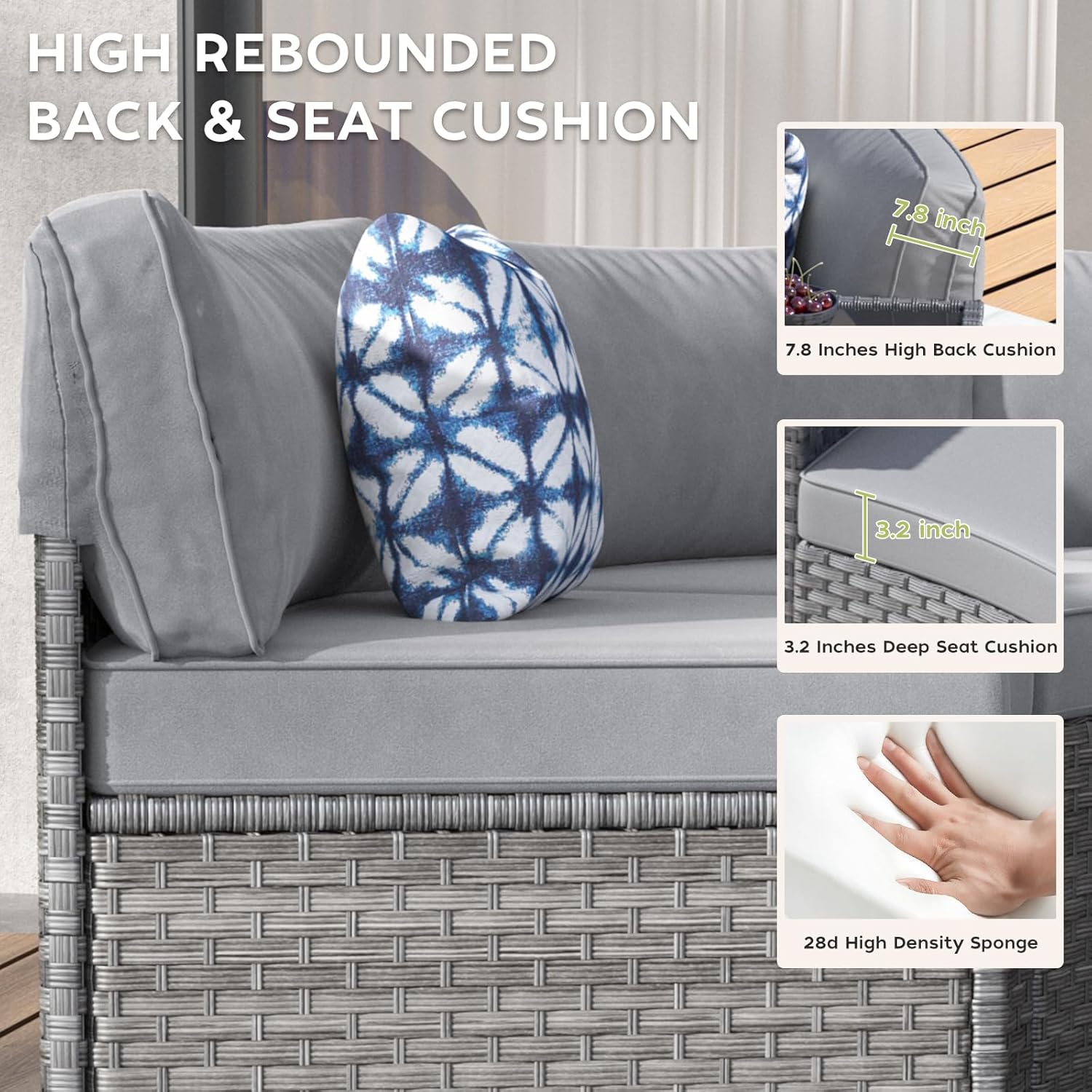 Outdoor Vista 11-Piece Half-Moon Sectional Set