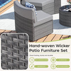 Outdoor Vista 11-Piece Half-Moon Sectional Set