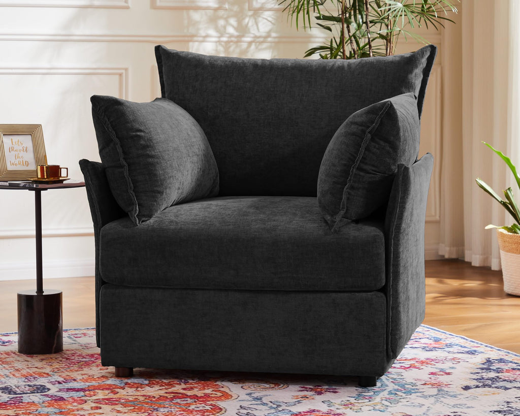 Huddle Chenille Accent Chair with Storage