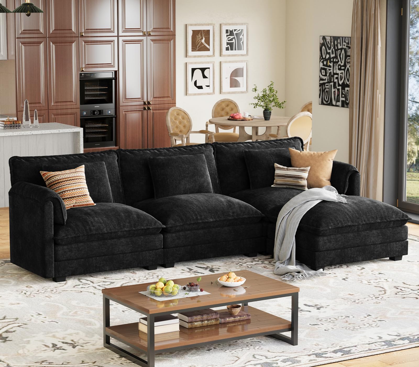 Cloud Modular 4-Piece Sofa with Ottoman (113")