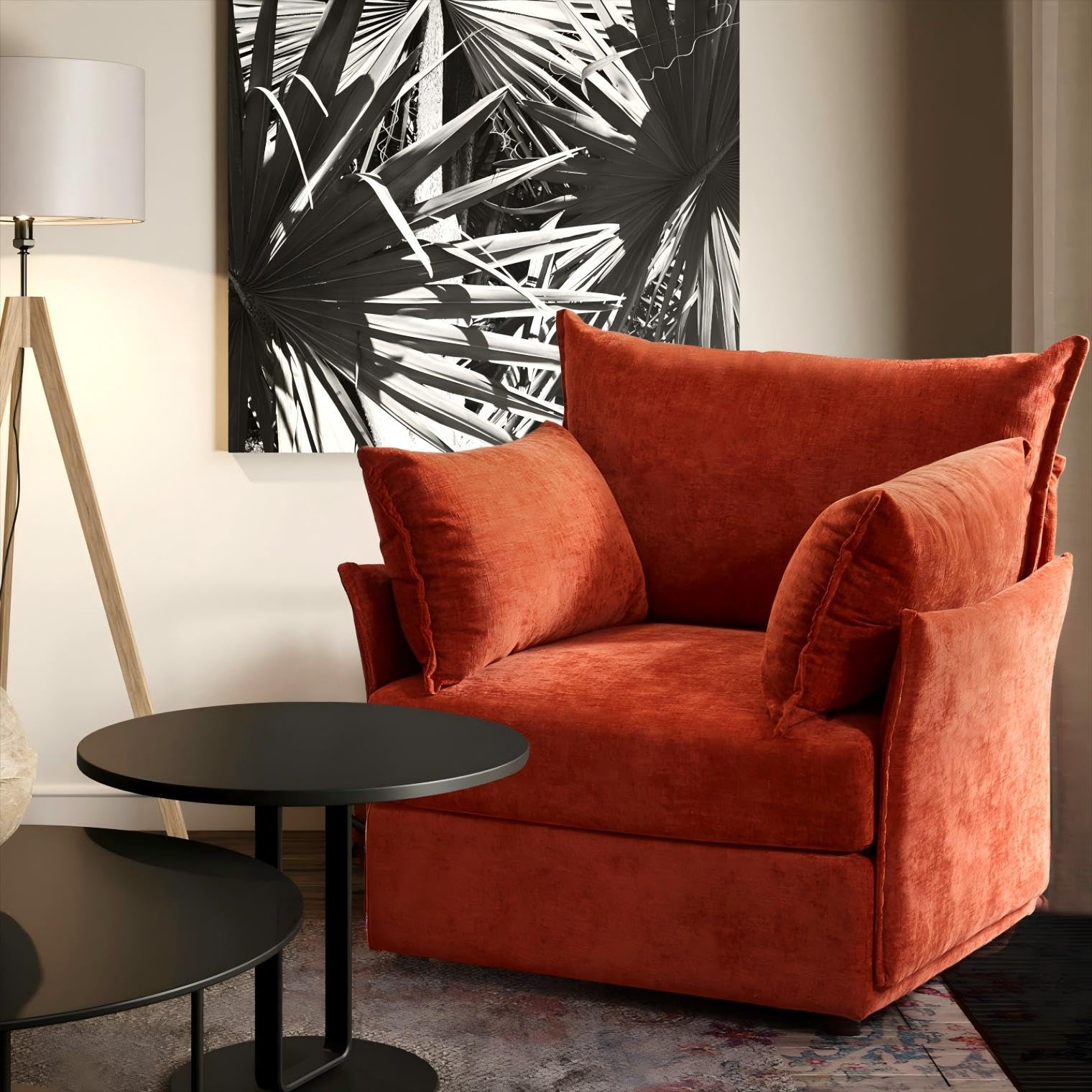 Huddle Chenille Accent Chair with Storage