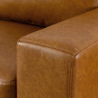 Alba Faux Leather Sofa – 2-Cushion (85")