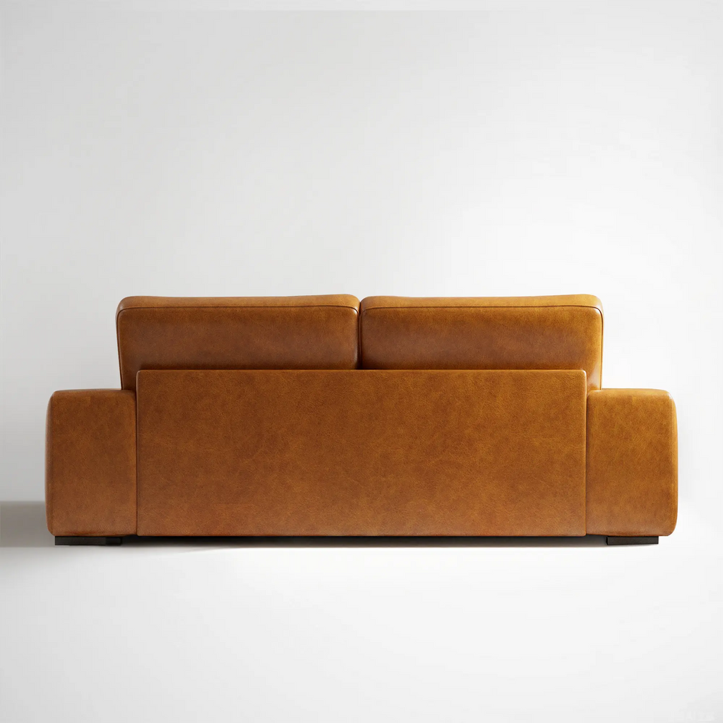 Alba Faux Leather Sofa – 2-Cushion (85")