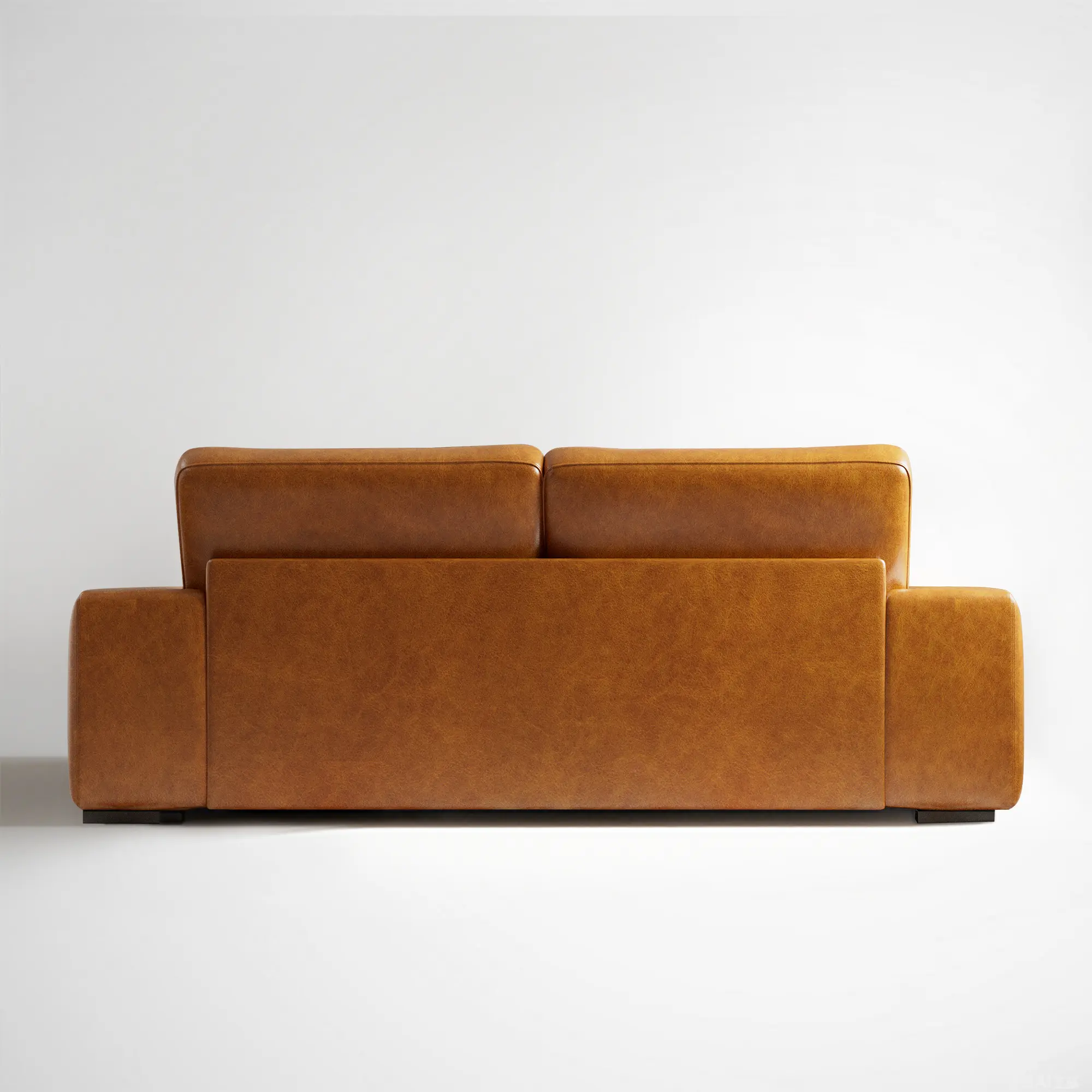 Alba Faux Leather Sofa – 2-Cushion (85")