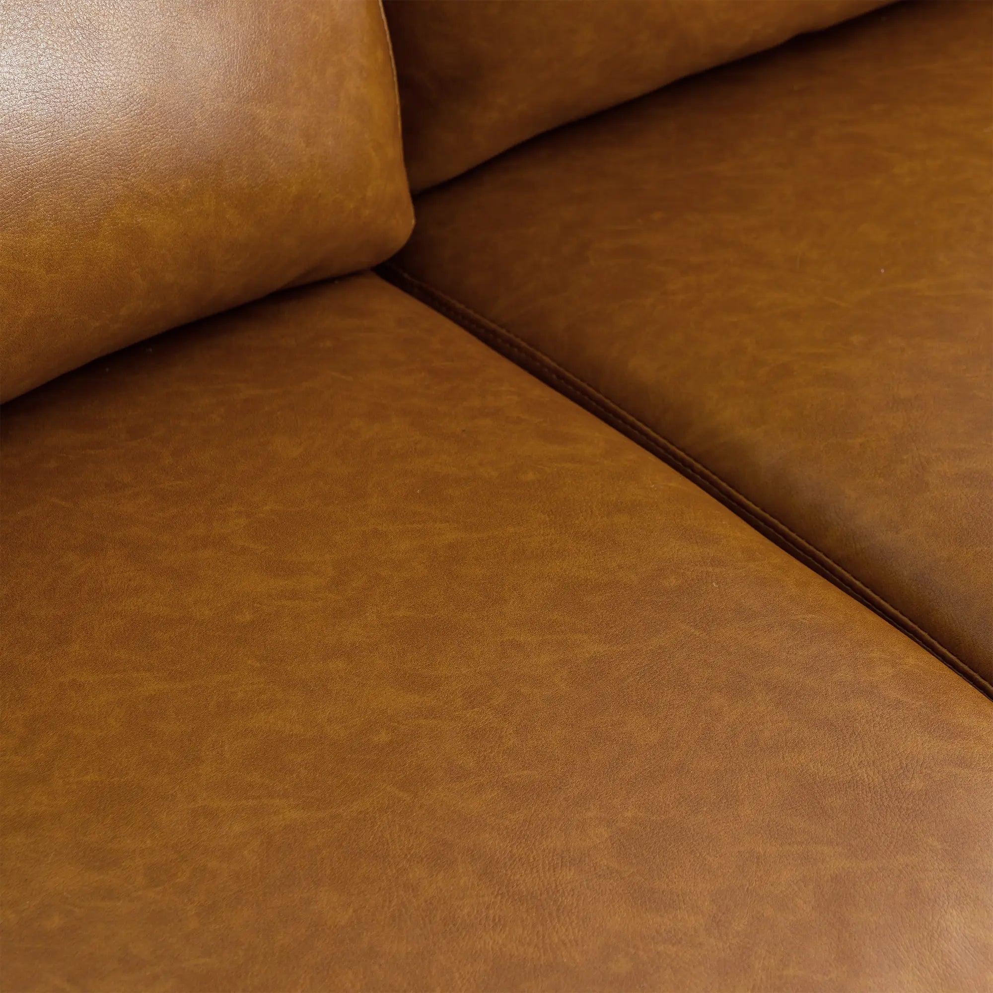 Alba Faux Leather Sofa – 2-Cushion (85")