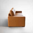 Alba Faux Leather Sofa – 3-Cushion (85")