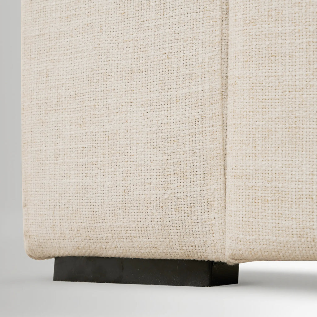 Close-up of the durable support legs on the Alba Sofa.