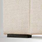 Close-up of the durable support legs on the Alba Sofa.