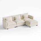 Cloud Modular 4-Piece Sofa with Ottoman (113")