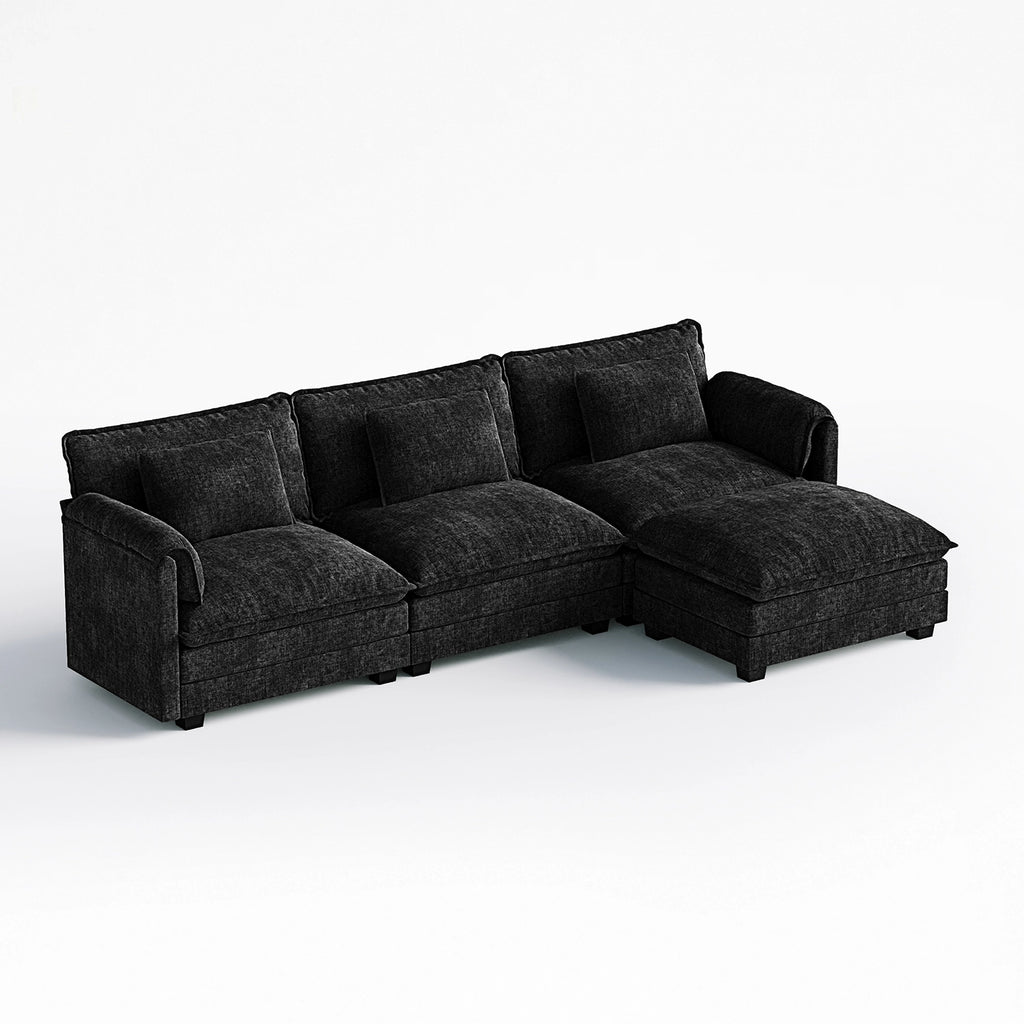 Cloud Modular 4-Piece Sofa with Ottoman (113")