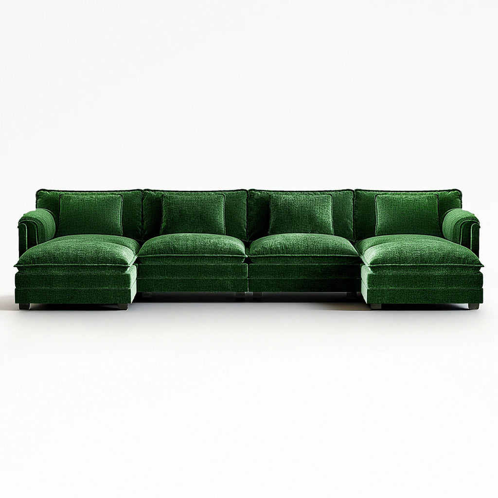 Cloud Modular 6-Piece Sofa with Ottomans (150")