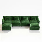 Cloud Modular 6-Piece Sofa with Ottomans (150")