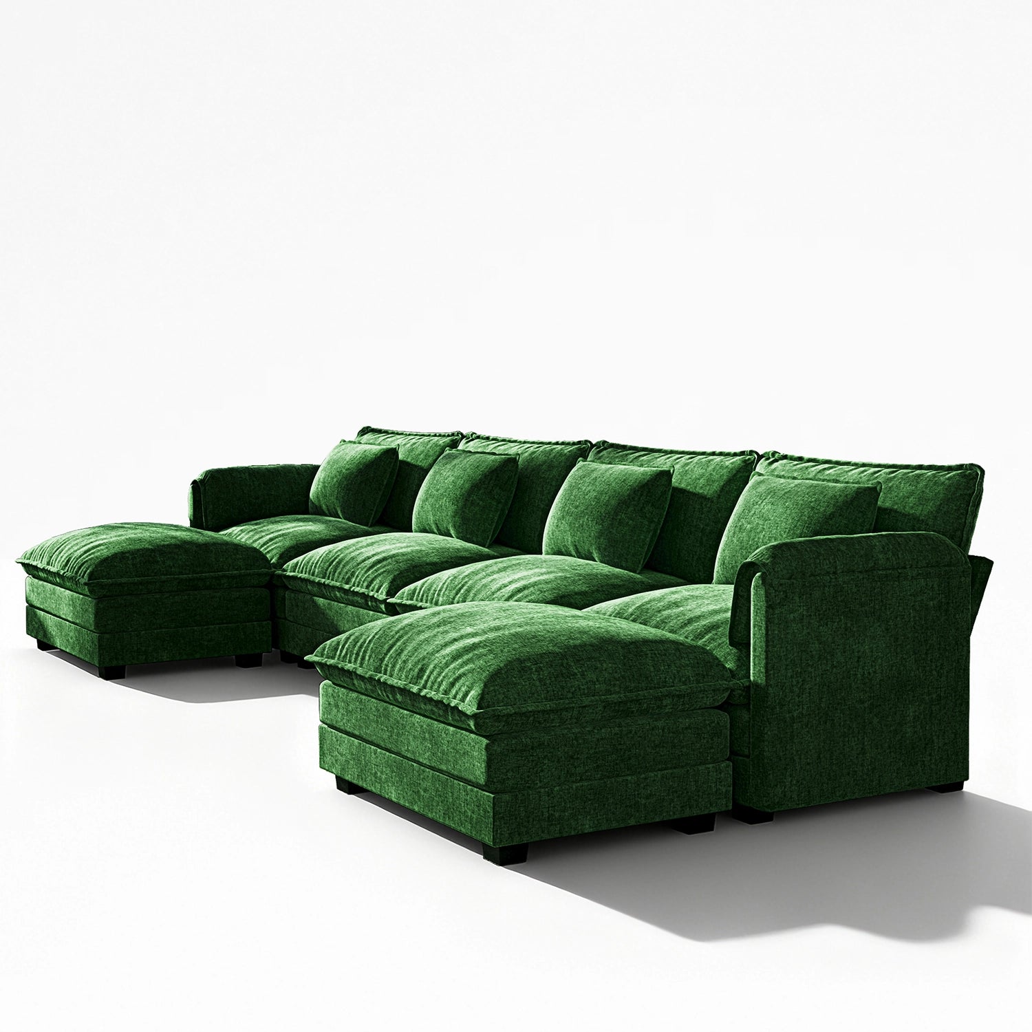 Cloud Modular 6-Piece Sofa with Ottomans (150")