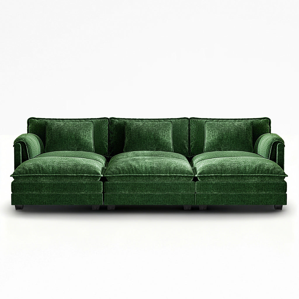 Cloud Modular 6-Piece Sofa with Ottomans (113")