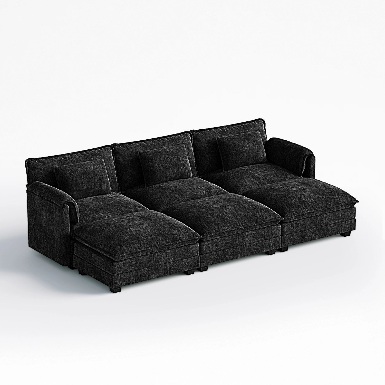 Cloud Modular 4-Piece Sofa with Ottoman (113")