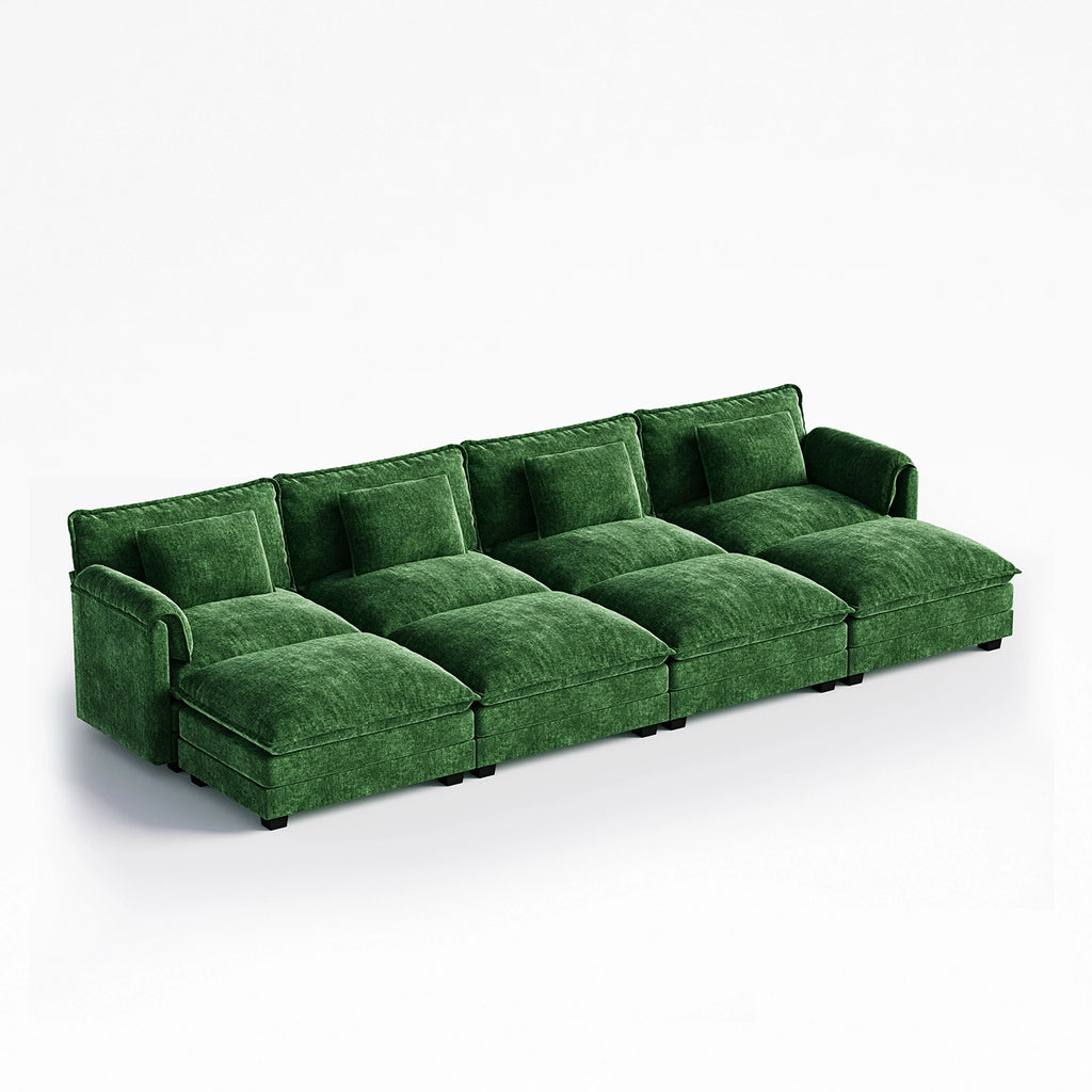 Cloud Modular 8-Piece Sofa with Ottomans (150")