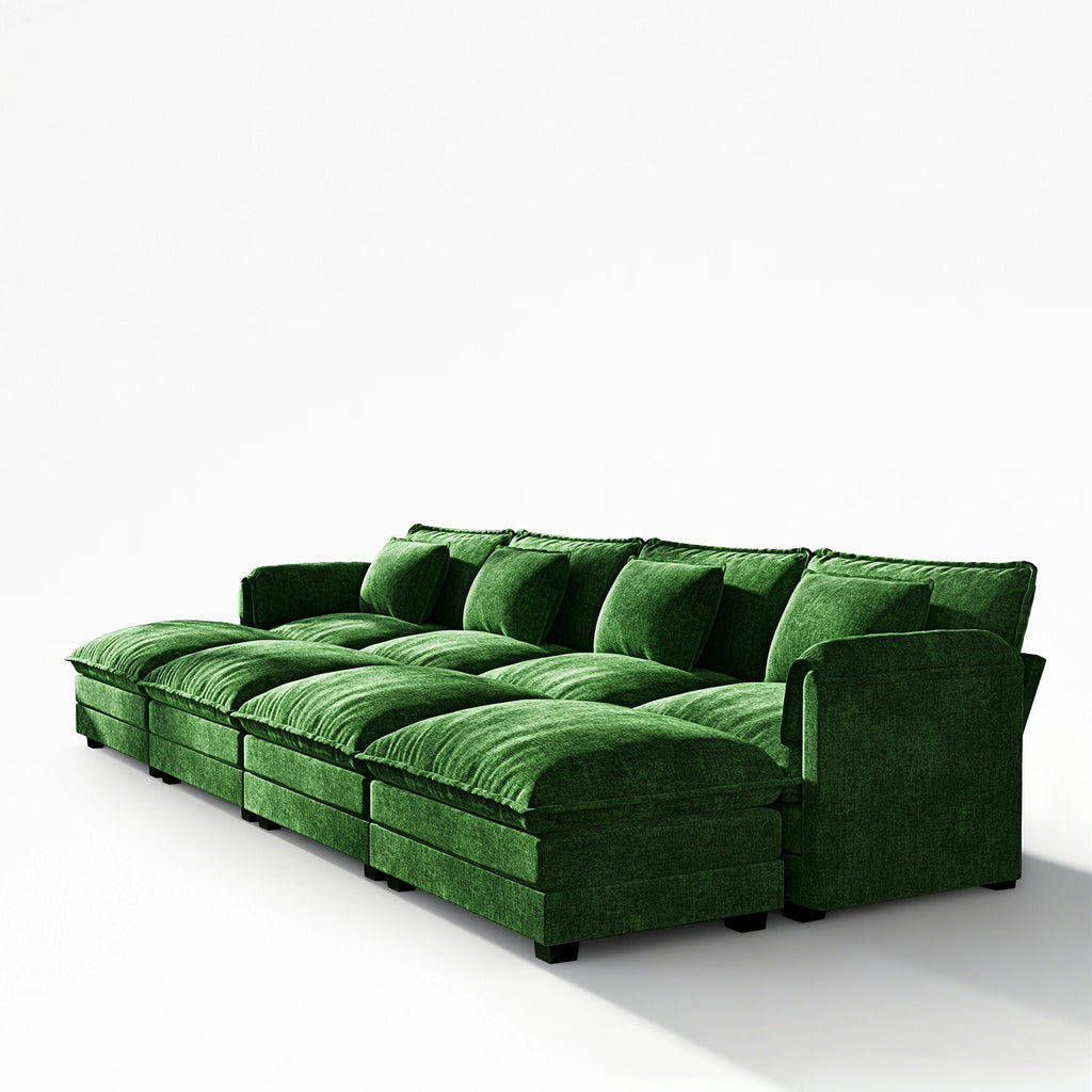 Cloud Modular 8-Piece Sofa with Ottomans (150")