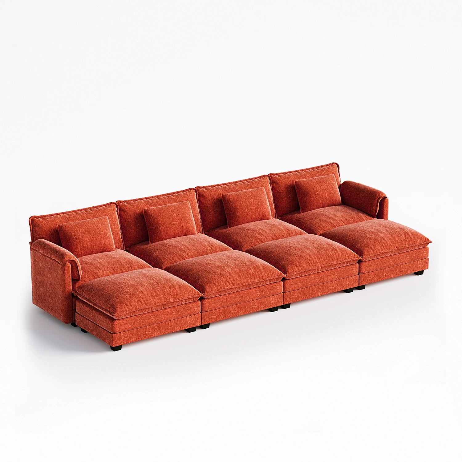 Cloud Modular 8-Piece Sofa with Ottomans (150")