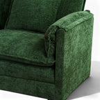Green textured sofa on a white background