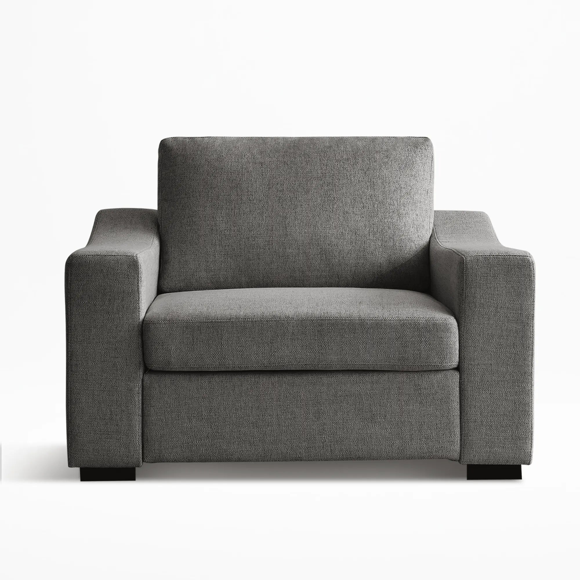 ABCASA Cove Oversized Armchair in Ash Gray fabric