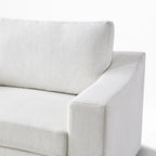 Close-up details of Cove Oversized Armchair in Frost White