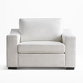 ABCASA Cove Oversized Armchair in Frost White fabric