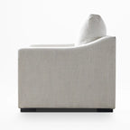 Cove Oversized Armchair, side profile in Frost White