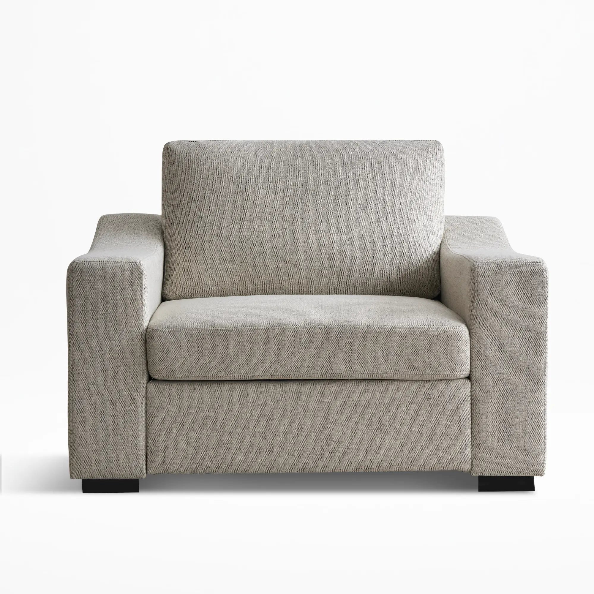 ABCASA Cove Oversized Armchair in Pebble Beige fabric, main image