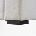 Close-up leg details of Cove Oversized Armchair in Frost White