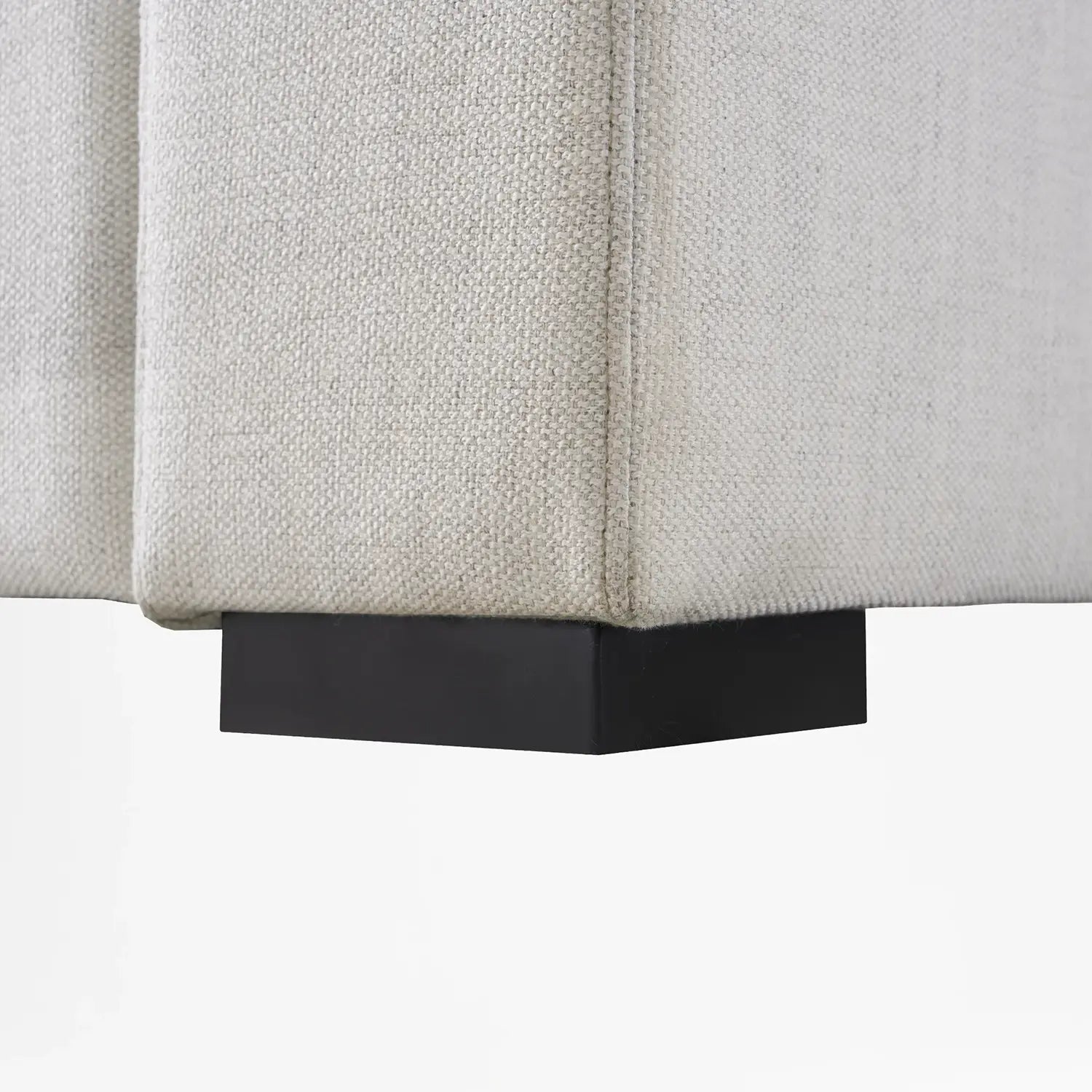 Close-up leg details of Cove Oversized Armchair in Frost White