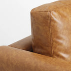 Close-up of Moro brown faux leather fabric showing its good quality