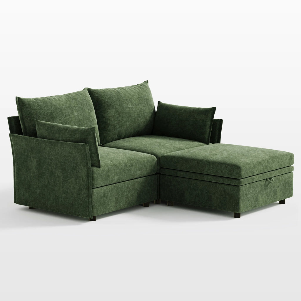 Huddle Modular 3-Piece Sofa with Ottoman (71")