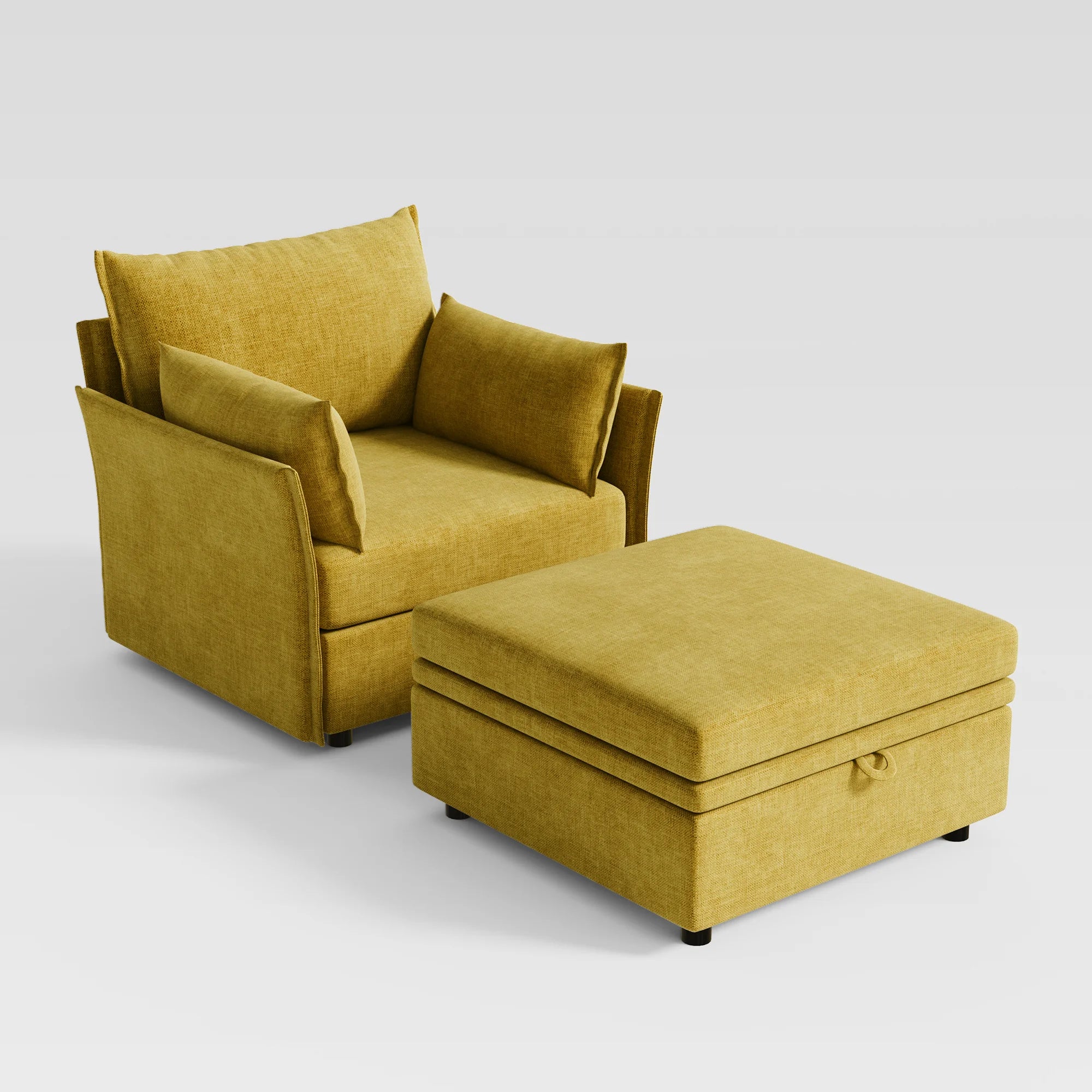 Huddle Chenille Accent Chair with Storage