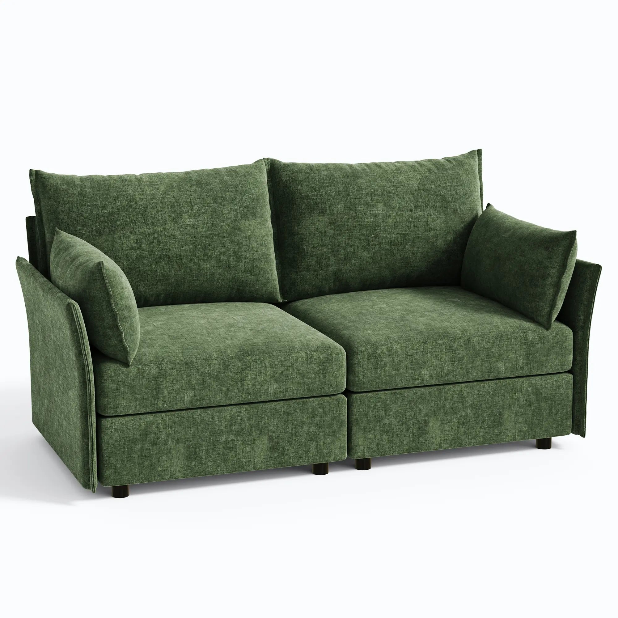 Huddle Modular Chenille Loveseat with Storage (71")