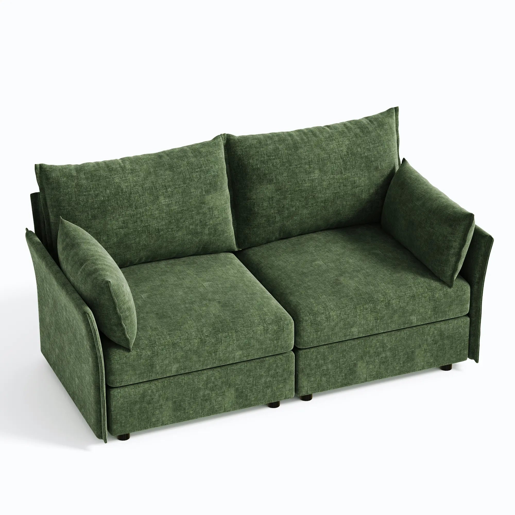 Huddle Modular Chenille Loveseat with Storage (71")