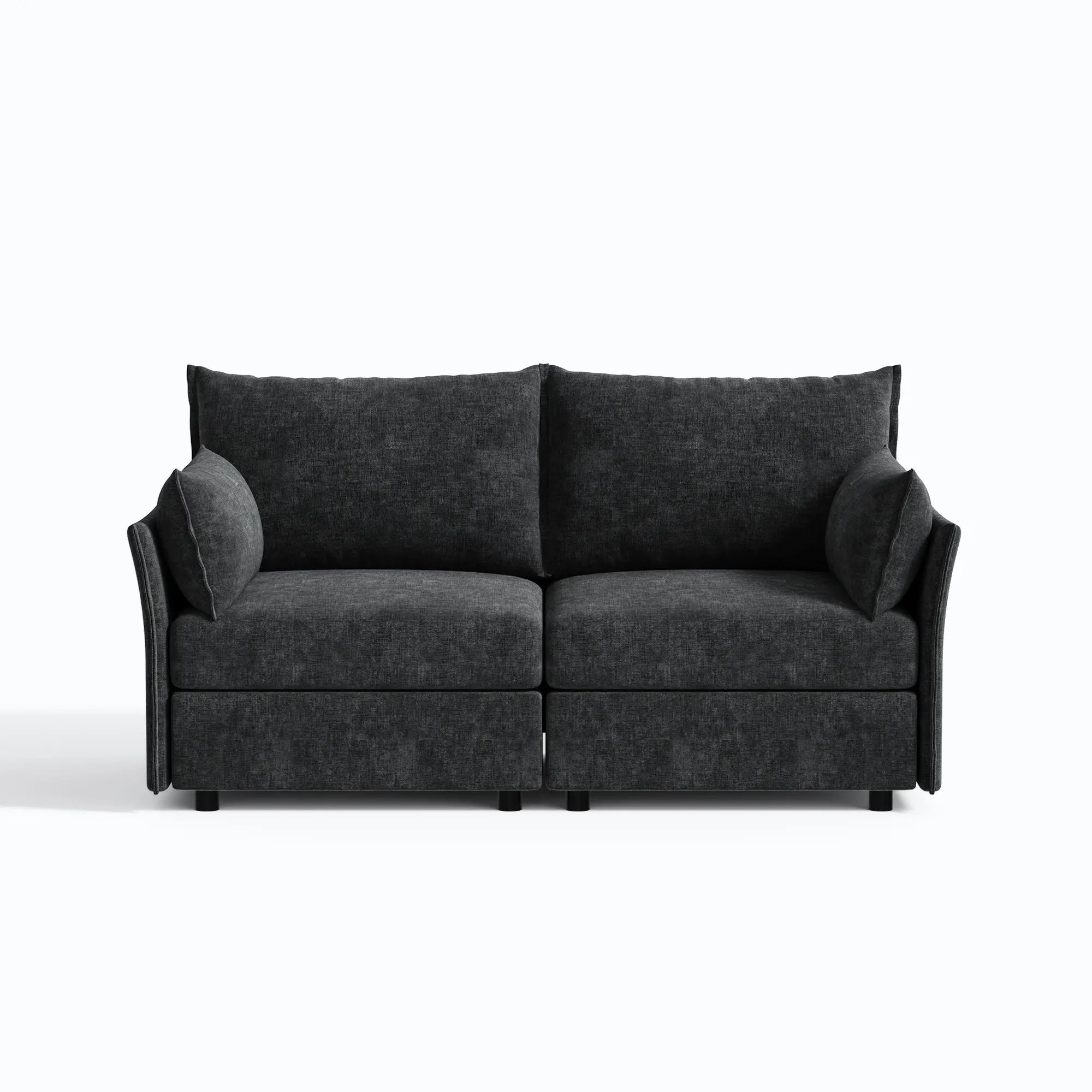Huddle Modular Chenille Loveseat with Storage (71")
