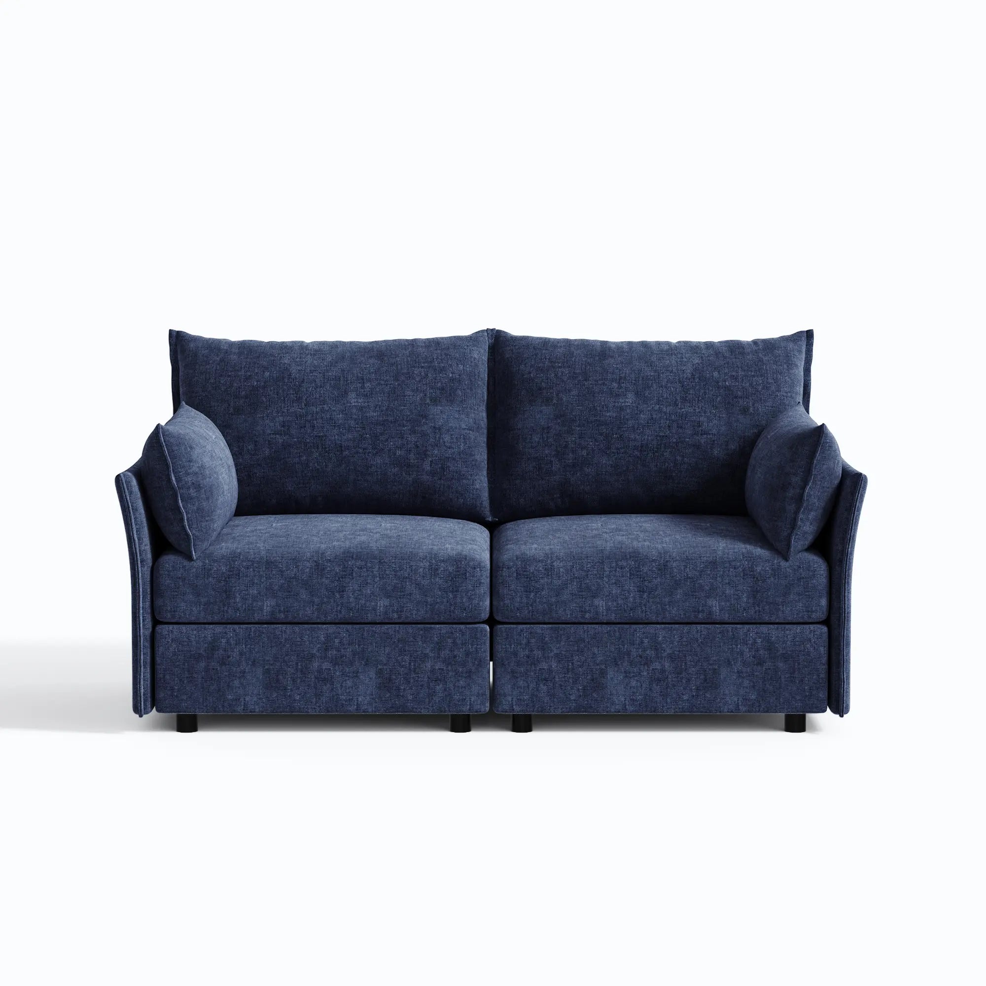 Huddle Modular Chenille Loveseat with Storage (71")