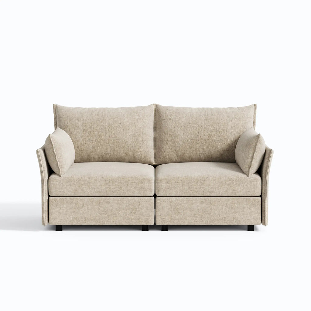 Huddle Modular Chenille Loveseat with Storage (71")