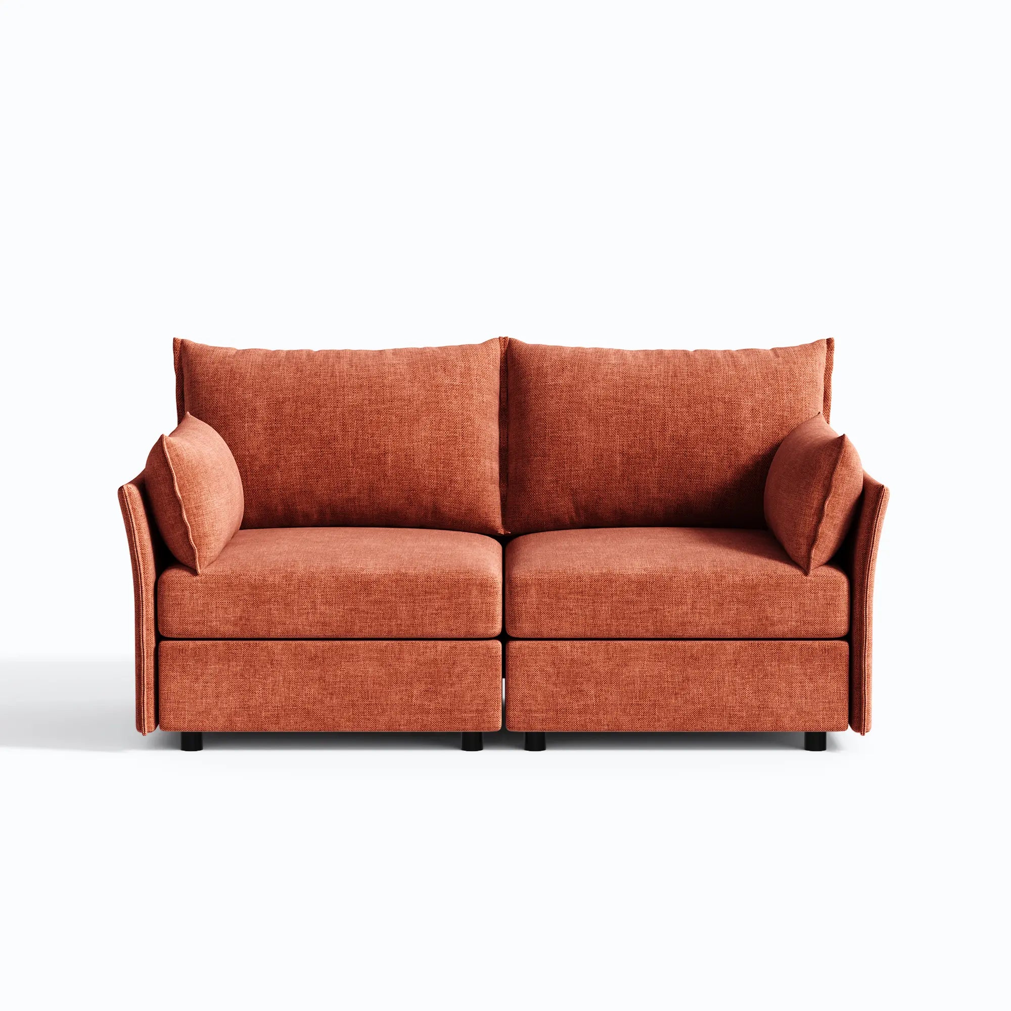 Huddle Modular Chenille Loveseat with Storage (71")