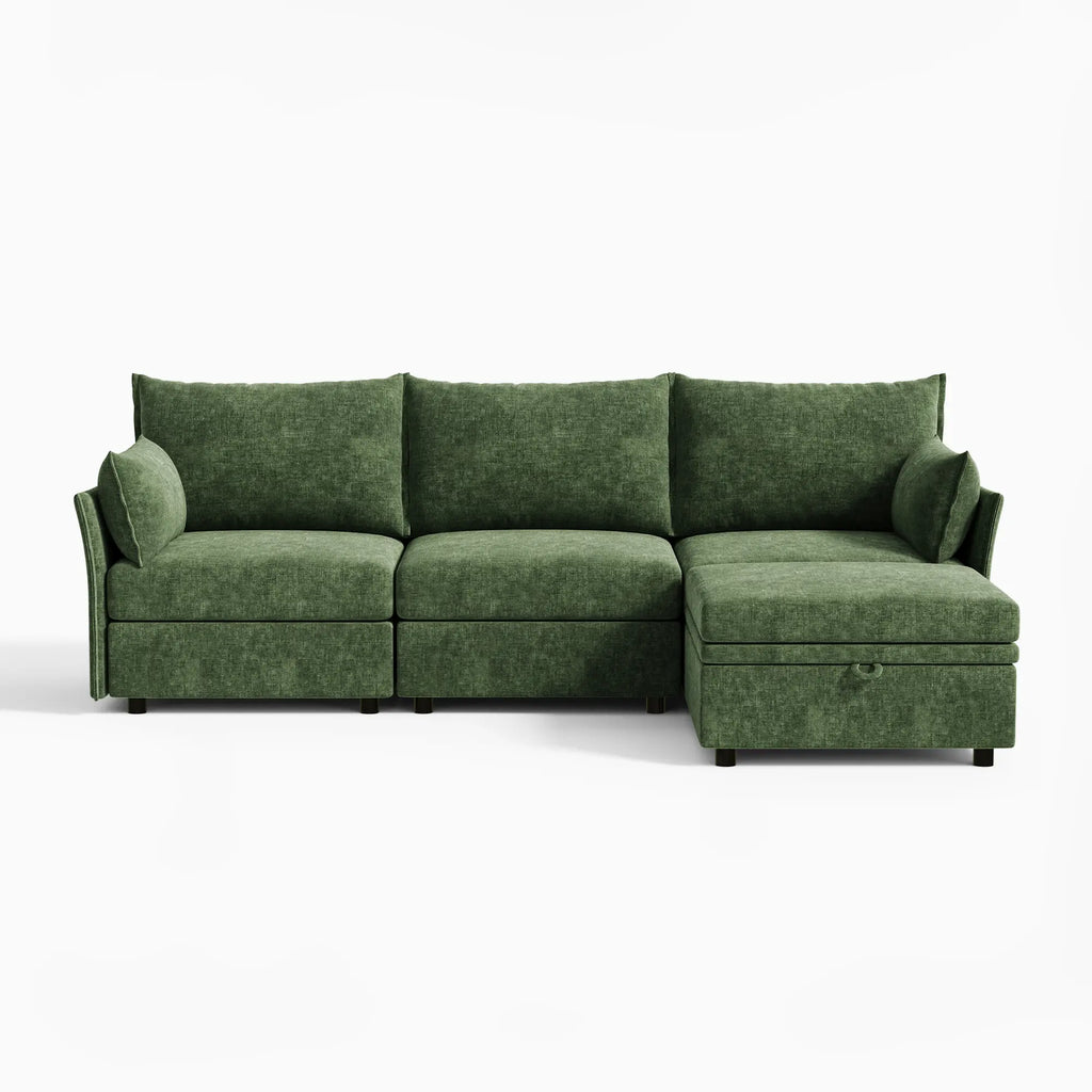 Huddle Modular 4-Piece Sofa with Ottoman (103")